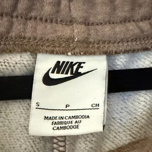 Nike Brown/Tan Fleece Joggers with Logo - Picture 2 of 4